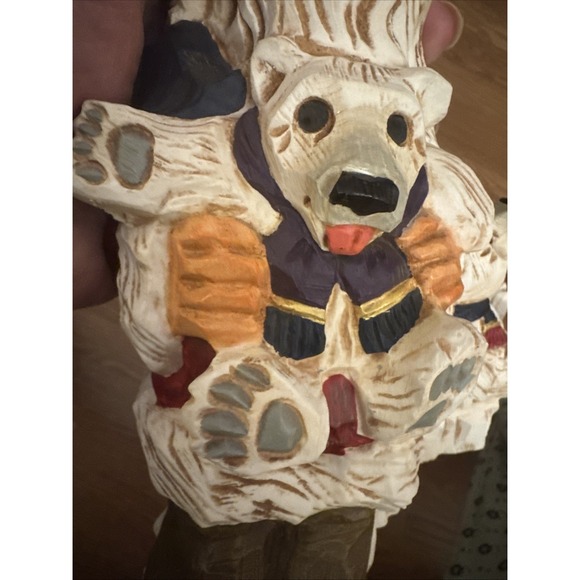 Vintage 1997 David Frykman Portfolio DF1038 Santa & Polar Bear Cubs Figurine 8" - Picture 8 of 14